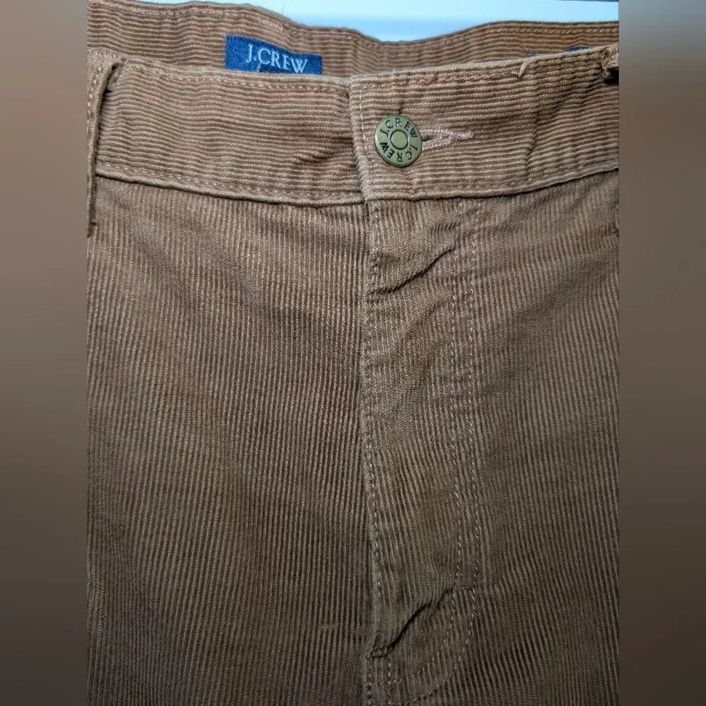 J.Crew Mens Slim Corduroy Pants W36 L30 Flex Slim Brown Minimalist Dark Academia